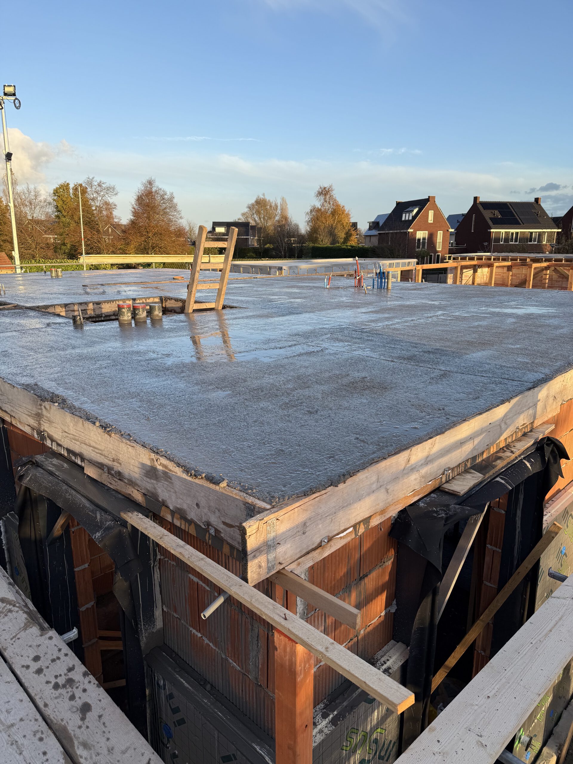 1e verdieping gestort nieuwbouw