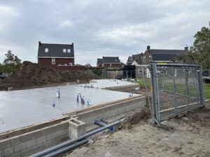 Begane vloer gestort nieuwbouw