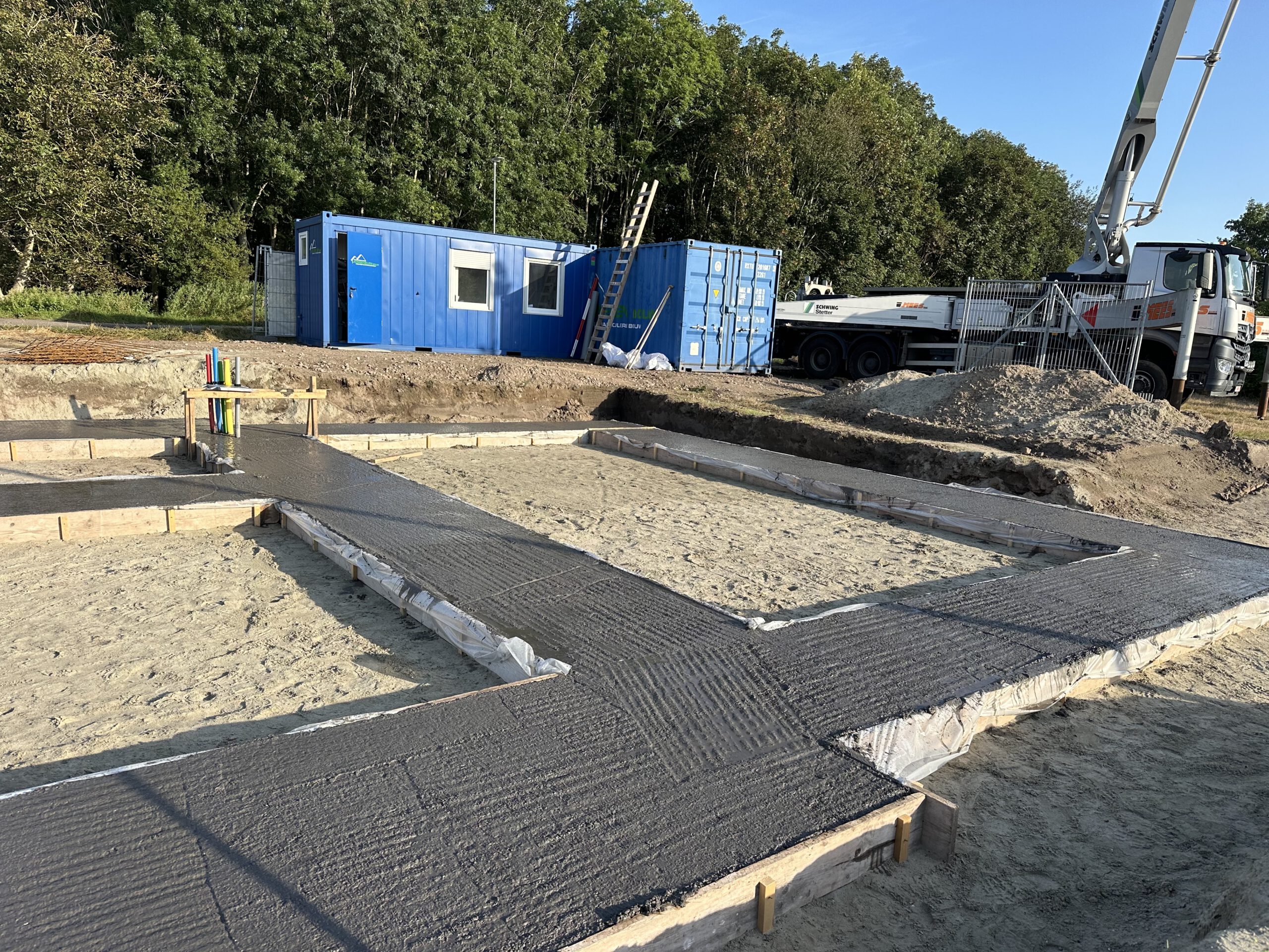 Storten fundering nieuwbouw