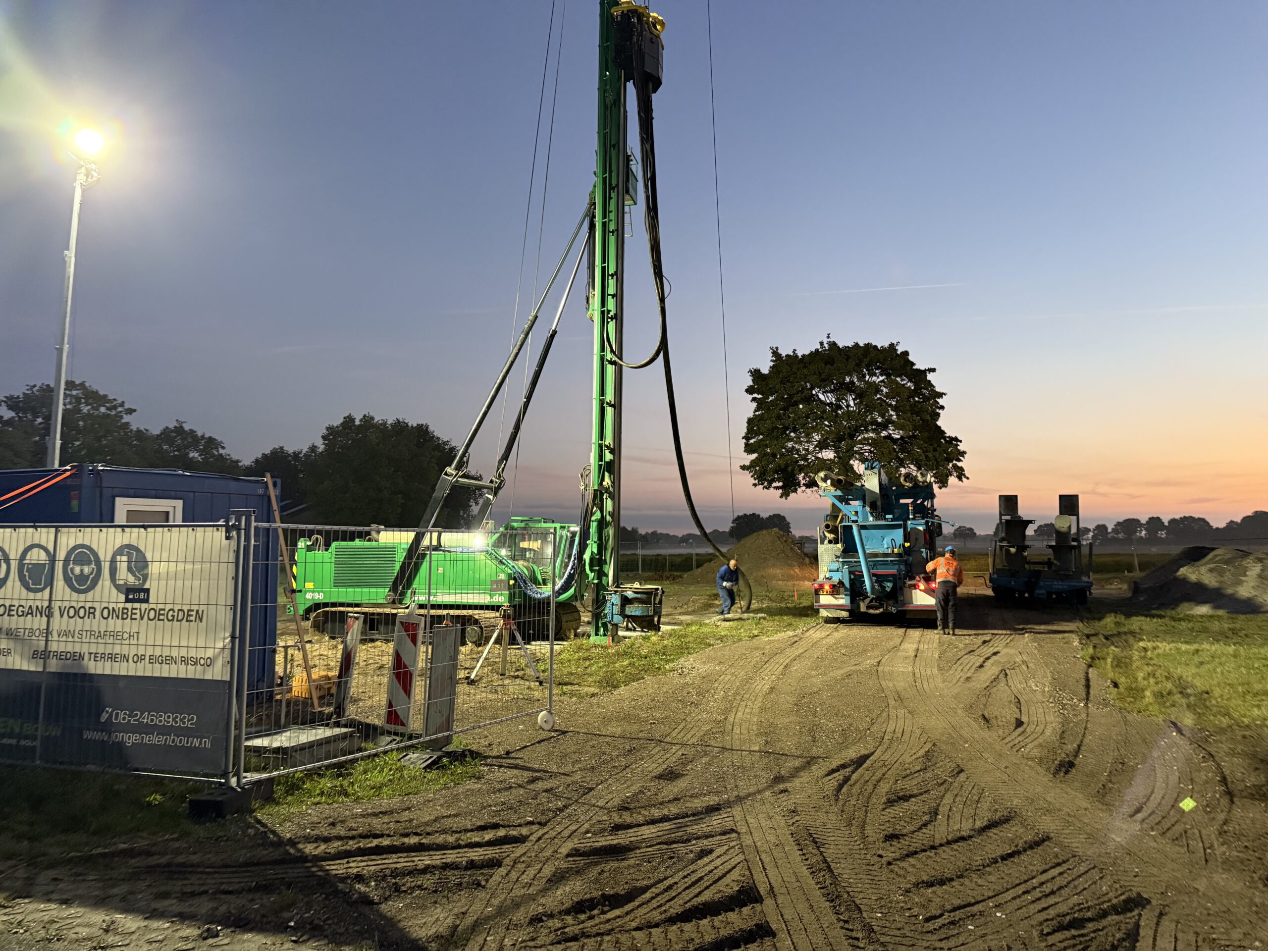 Palen boren nieuwbouw