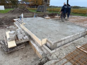 Storten vloer berging