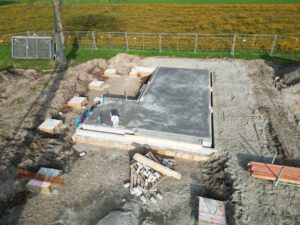 Fundering berging nieuwbouw