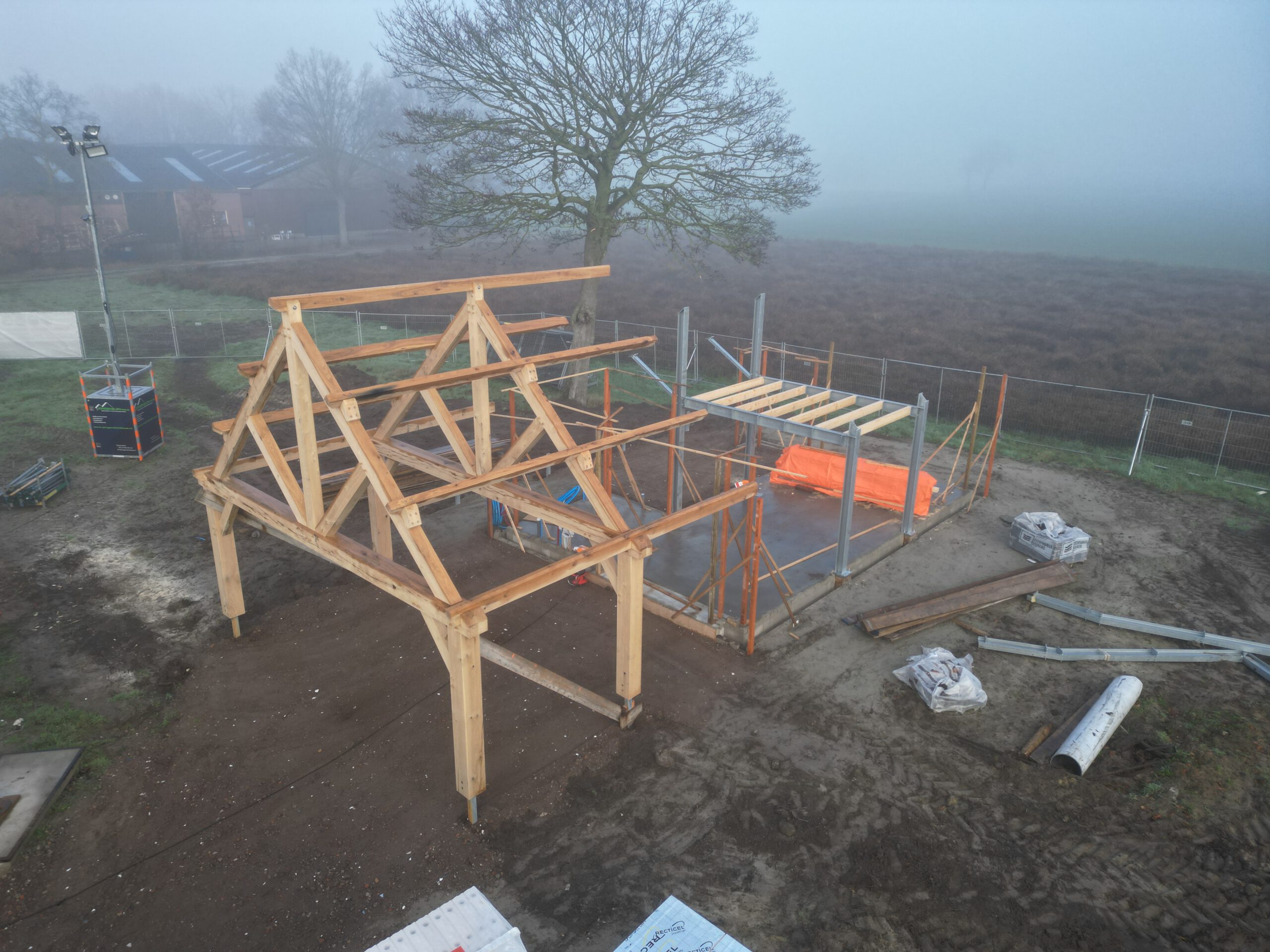Eiken constructie berging