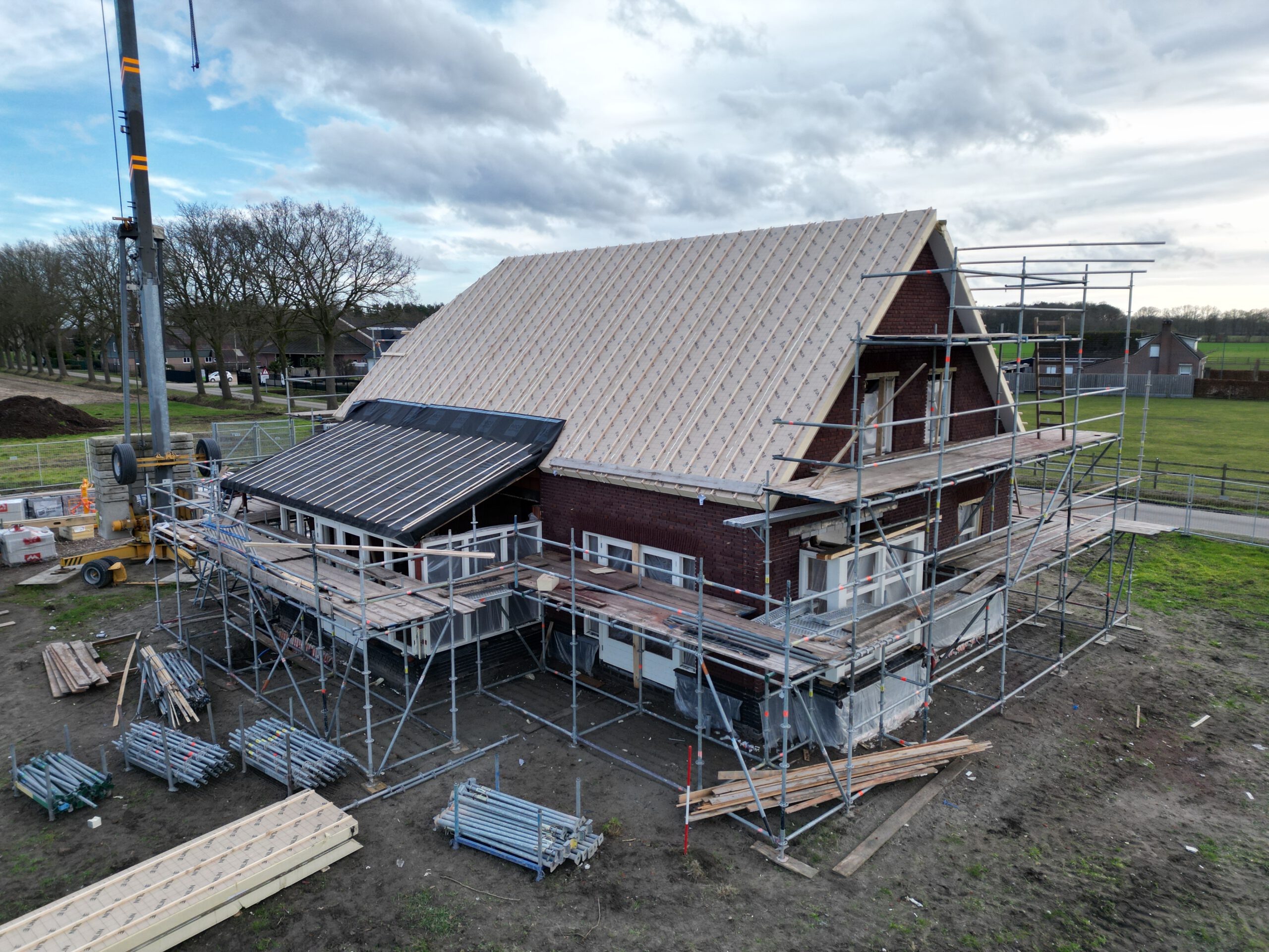 dak gereed voor leggen dakpannen